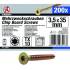 Vis Multifonctions Profil en T Torx T10 3,5x35 mm - Lot de 200 Pièces - Acier Résistant et Polyvalent - BGS