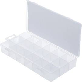 Cassette de Rangement pour Petites Pièces - 109 x 33 x 218 mm - Plastique Transparent - Organisation et Praticité - D-Work