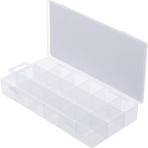 Cassette de Rangement pour Petites Pièces - 109x33x218 mm - Plastique Transparent - Organisation et Praticité - BGS