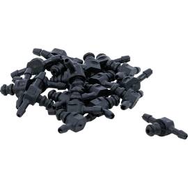 Jeu de Raccords Tuyau en Plastique en Forme de T - 30 Pièces - Montage Facile et Étanche - BGS