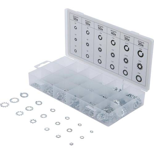 Assortiment de Rondelles 720 pièces - Acier, Ø11 mm, Épaisseur 3,2 mm - Usage Polyvalent et Résistant - BGS