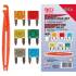Assortiment de Fusibles Mini 121 Pièces - Largeur 11,2 cm, Hauteur 3,3 cm, Profondeur 22,9 cm - Variété Complète pour Prot - BGS