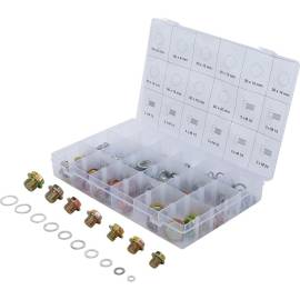 Assortiment de Bouchons de Vidange et Joints Aluminium - 534 Pièces - Largeur 18,4 cm, Hauteur 4,7 cm, Profondeur 27,8 cm - BGS