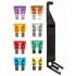Assortiment de Fusibles Standard 92 Pièces - Largeur 11,2 cm, Hauteur 3,2 cm, Profondeur 22,8 cm - Sécurité et Protection - BGS