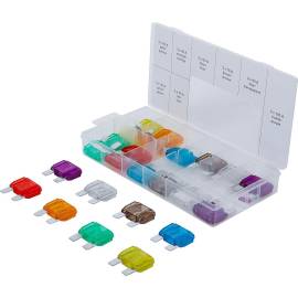 Assortiment de Fusibles Auto Maxi 24 pcs - Protection Électrique Fiable - Plastique - D-Work