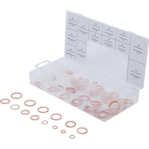 Assortiment de 75 Joints d Étanchéité Cuivre - Métriques pour Bouchons de Vidange - Fiabilité et Résistance - D-Work