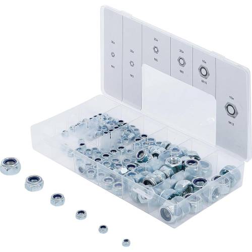 Assortiment d'Écrous Six Pans 146 pcs - Acier, Résistants et Polyvalents, Pro - D-Work