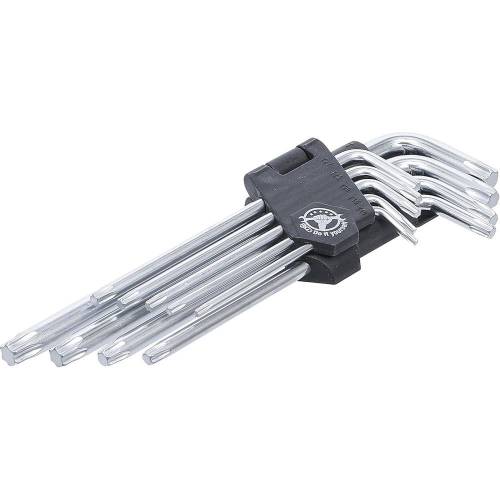 Jeu de Clés Allen Longues Profil en T Torx T10-T50 - 9 Pièces - Acier Résistant et Précision d Assemblage - BGS