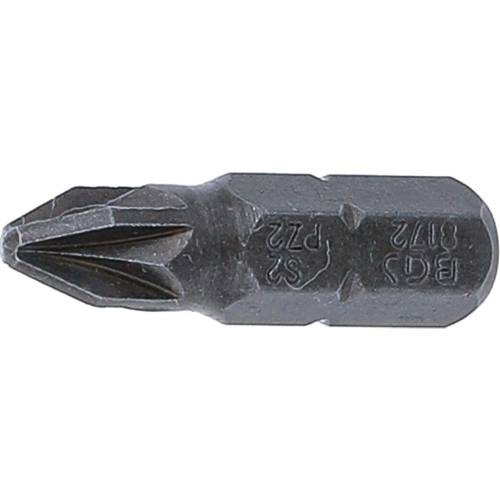 Embout Cruciforme PZ2 6,3 mm (1/4) - L. 25 mm - Précision et Robustesse, Chrome-Vanadium, Pro - D-Work