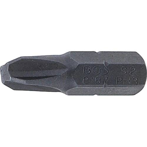 Embout Cruciforme PH3 6,3 mm (1/4) - L. 25 mm - Précision et Durabilité, Acier, Pro - D-Work