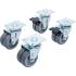 Jeu de 4 Roulettes Doubles de Direction D.75 mm - Pour Fauteuils de Plage et Meubles en Palettes - Mobilité Facile - D-Work