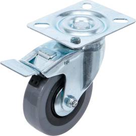 Roulette de Direction Ø75 mm - Avec Frein, Socle à Visser - Mobilité et Sécurité - BGS