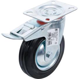 Roulette de Direction Ø125 mm - Avec Frein, Socle à Visser - Mobilité et Sécurité - BGS