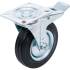 Roulette de Direction Ø125 mm - Avec Frein, Socle à Visser - Mobilité et Sécurité - BGS