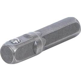 Adaptateur à Cliquet pour Embouts 6,3 mm (1/4) - Mâle 6,3 mm (1/4), 30 mm - Acier Résistant - Compatibilité - D-Work