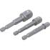 Jeu d'Adaptateurs à Choc 3 pcs - 6,3 mm (1/4), 10 mm (3/8), 12,5 mm (1/2) - Acier Résistant - Compatibilité et Polyv - D-Work