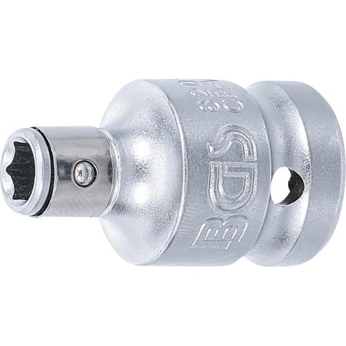 Adaptateur avec Bille de Retenue 12,5 mm (1/2\) - Six Pans Intérieurs 6,3 mm (1/4\) - Précision et Sécurité - D-Work