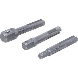 Jeu d’Adaptateurs SDS Mâle 6,3 mm, 10 mm, 12,5 mm - 3 Pièces - Compatibilité et Polyvalence - - BGS