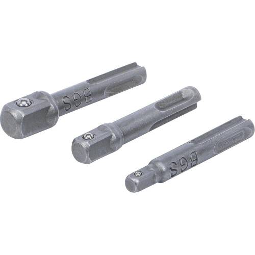 Jeu d'Adaptateurs SDS Mâle 6,3 mm, 10 mm, 12,5 mm - 3 pcs - Compatibilité et Polyvalence - Acier - D-Work