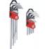 Jeu de Clés Allen Longues Profil T Torx T10-T50 - Six Pans Femelle 1,5-10 mm - 18 Pièces - Précision et Robustesse - BGS
