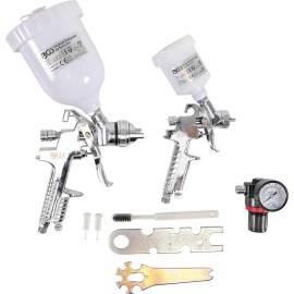 Kit de Pistolets à Peinture avec Régulateur - 1,66 kg, 14,2 x 15,6 x 22,7 cm - Polyvalent et Précis - D-Work