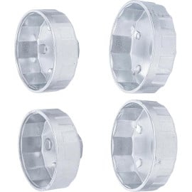 Jeu de Clés à Filtres Cloches Ø65-75 mm - 4 Pièces - Acier Résistant - Montage et Démontage Faciles - BGS