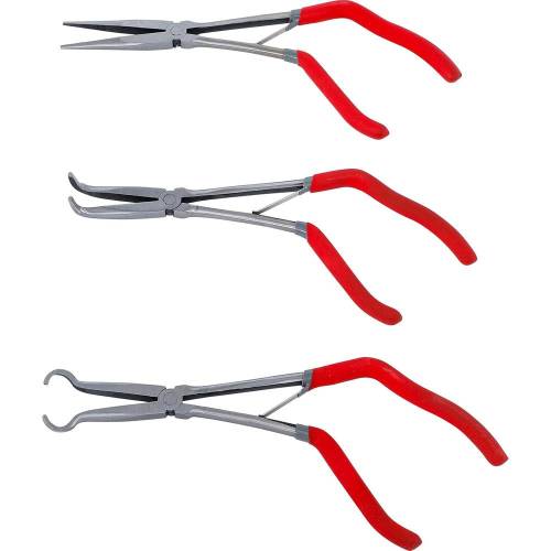 Jeu de Pinces Téléphone et Bec Long 3 pièces 275 mm - Poignée Pistolet - Précision et Confort d Utilisation - BGS