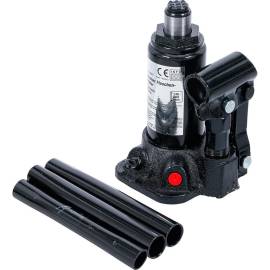 Cric à Vérin Hydraulique 2 t - Compact 16,2x10,9x10,6 cm - Acier Robuste - Levage Facile et Sécurisé - BGS