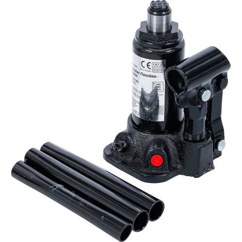 Cric à Vérin Hydraulique 2 t - Compact 16,2 x 10,9 x 10,6 cm - Acier Robuste - Levage Facile et Sécurisé - D-Work