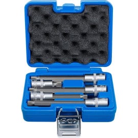 Jeu de Douilles à Embouts 12,5 mm (1/2) - Denture Multiple Intérieure XZN - 5 pcs, Précision et Robustesse - D-Work