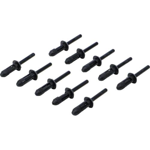 Rivet Pop Plastique 10 Pièces 6,6 x 17,2 mm - Léger et Résistant - Fixation Facile - BGS