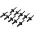 Rivet Pop Plastique 10 pcs 6,3 x 25,2 mm - Léger et Résistant - Fixation Facile, Pro - D-Work