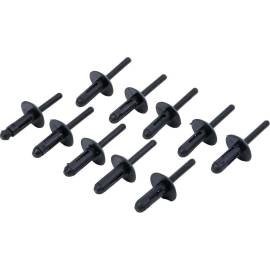 Rivet Pop Plastique 10 Pièces 6,3 x 25,2 mm - Léger et Résistant - Fixation Facile - BGS