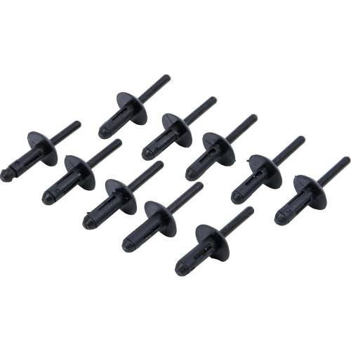 Rivet Pop Plastique 10 Pièces 6,3 x 25,2 mm - Léger et Résistant - Fixation Facile - BGS