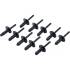 Rivet Pop Plastique 10 pcs 6,3 x 25,2 mm - Léger et Résistant - Fixation Facile, Pro - D-Work