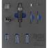 Insert de Servante d Atelier 1/6 - Jeu Complémentaire pour Riveteuse - Convient pour Boulons de Chaîne 3 mm - BGS