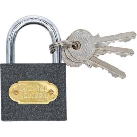 Cadenas Type L 38 mm - Acier, Compact et Sécurisé - - BGS