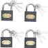 Jeu de Cadenas Type L 35 mm - 4 pcs - Verrouillage Simultané - Sécurité et Praticité, Pro - D-Work