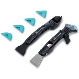 Décolleur de Joint Silicone et Jeu de Spatules 7 Pièces - Outils Polyvalents pour Décapage et Finition - BGS