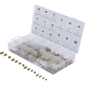 Assortiment d'Écrous Autobloquants 330 pcs - Laiton - Fixation Sécurisée et Durable - D-Work