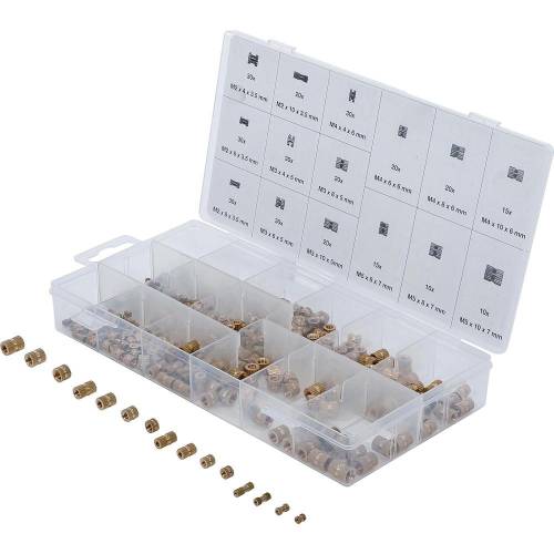 Assortiment d’Écrous Autobloquants 330 pièces - Laiton - Fixation Sécurisée et Durable - BGS