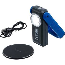 Lampe d'Atelier COB-LED Repliable - Aimant et Crochet, Charge par Induction - Pratique et Polyvalente - D-Work