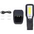 Lampe de Travail COB-LED Repliable - Station de Recharge Intégrée - Puissante et Pratique, Plastique - D-Work