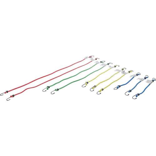 Jeu de Tendeurs de Bagages 10 pcs 300-800 mm - Résistants et Pratiques, Plastique - D-Work