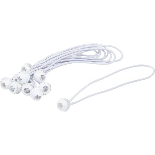Jeu de Caoutchoucs de Serrage avec Bille 27 cm - 10 pcs - Fixation Fiable et Durable - D-Work