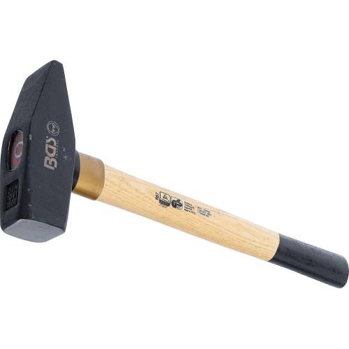 Marteau Mécanicien 1500 g - Manche Bois, Norme DIN 1041 - Précision et Robustesse, Pro - D-Work