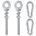 Assortiment de Crochets Mousquetons 5 Pièces 80 mm - Acier Résistant - Fixation Polyvalente et Sécurisée - BGS