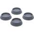 Jeu de Patins Amortisseurs de Vibrations 4 pcs 65 x 20 mm - Résistants et Antidérapants - Caoutchouc - D-Work