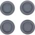 Jeu de Patins Amortisseurs de Vibrations 4 pcs 65 x 20 mm - Résistants et Antidérapants - Caoutchouc - D-Work