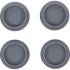 Jeu de Patins Amortisseurs de Vibrations 4 pcs 65 x 20 mm - Résistants et Antidérapants - Caoutchouc - D-Work